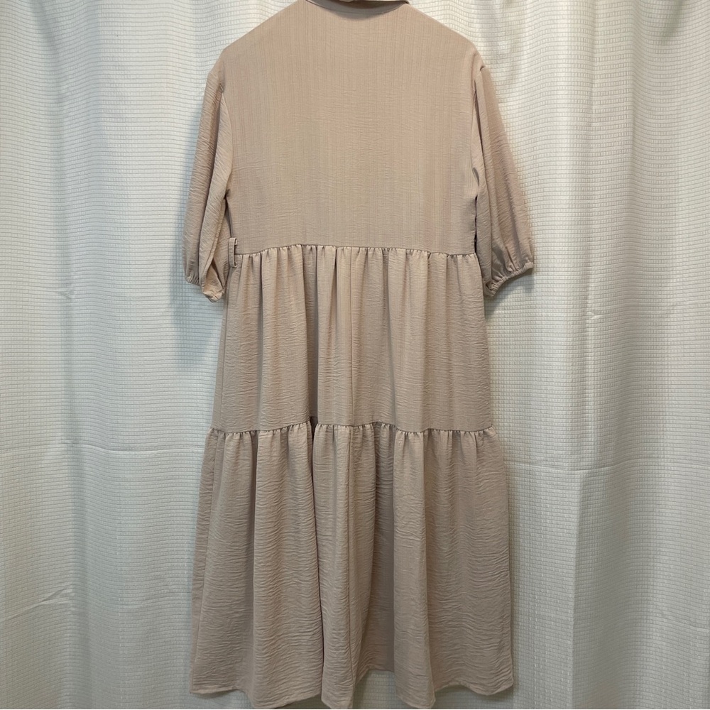Dazy Nude Utility Midi Dress Small - Picture 3 of 3